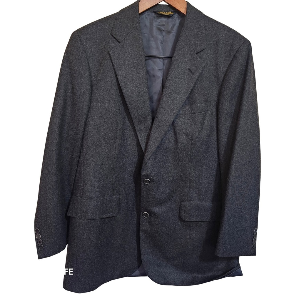Brooks Brothers Custom Men's 40R Charcoal‎ Wool Suit Blazer/36 x 32 Trousers USA